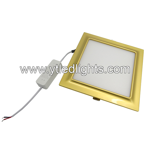 Ultra-thin-led-panel-ceiling-light-12W-square-recessed-gold-arc-series