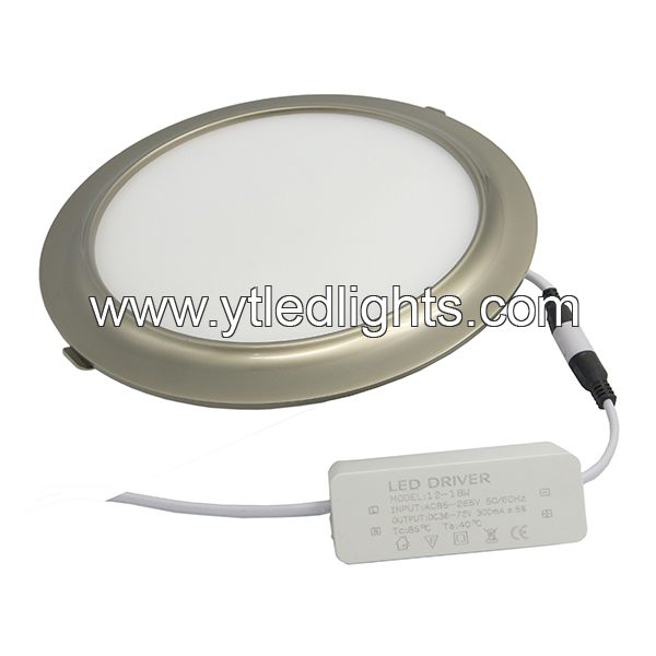 Ultra-thin-led-panel-ceiling-light-15W-round-recessed-pearl-nickel-arc-series