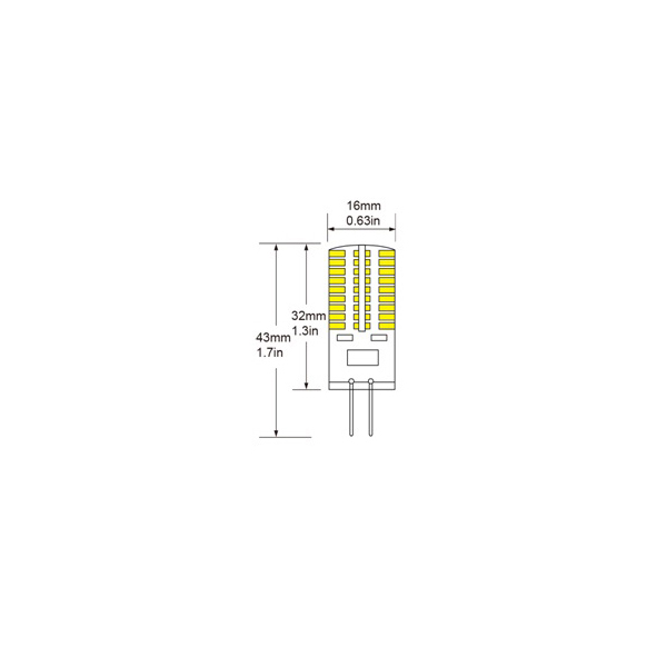 G4 LED Bulb AC220V 3W 64LED 3014 smd silica gel