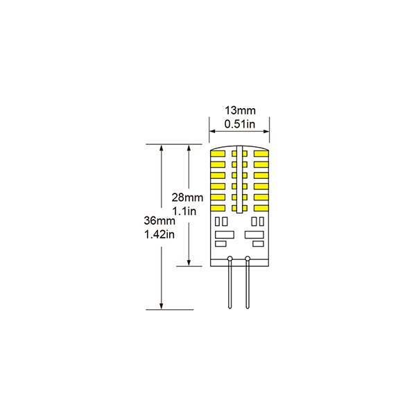 G4 LED Bulb DC12V 3W 48LED 3014 smd silica gel