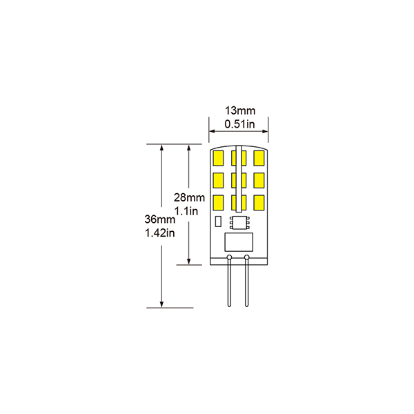 G4 led bulb 12V 3W 24led 2835 smd silica gel