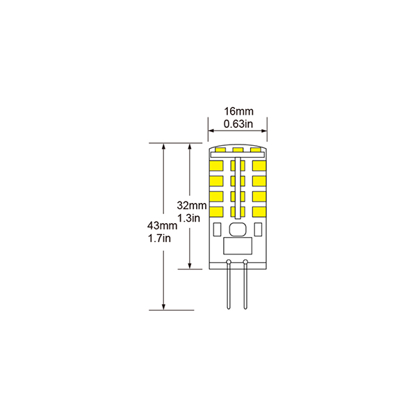 G4 led bulb 12V 3W 36led 2835 smd silica gel