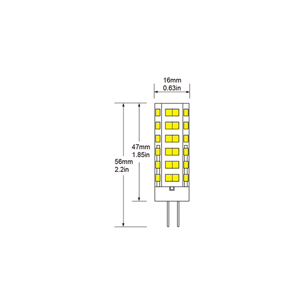 G4 led bulb 12V 7.5W 75led 2835 smd PC