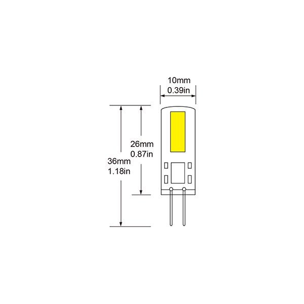 G4 led bulb AC/DC12V 3W COB sillica gel