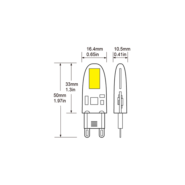 G9 LED bulb 2.3W COB PC Ceramics