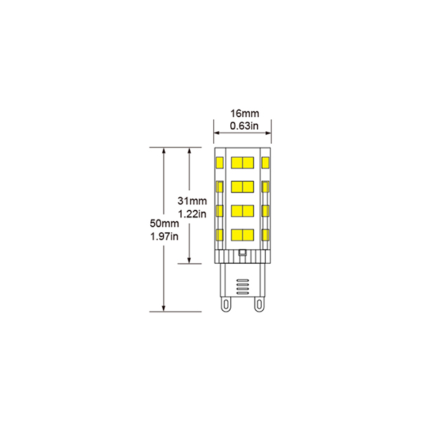 G9 LED bulb 3.5w 51led 2835 smd PC