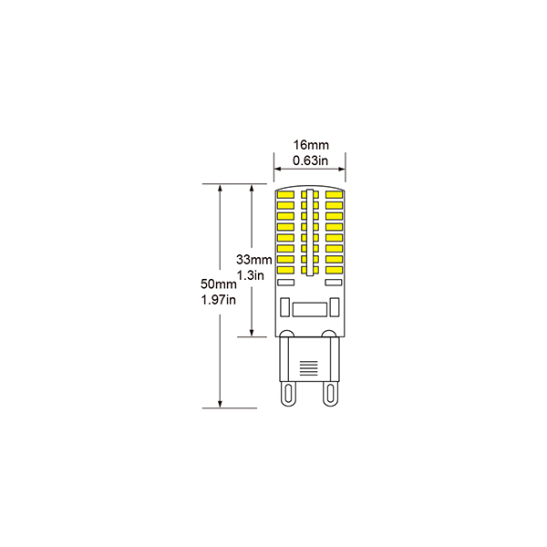 G9 LED bulb 5w 64led 3014 smd 120V silica gel