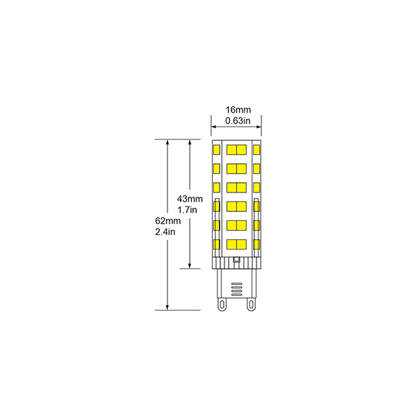 G9 LED bulb 5w 75led 2835 smd PC