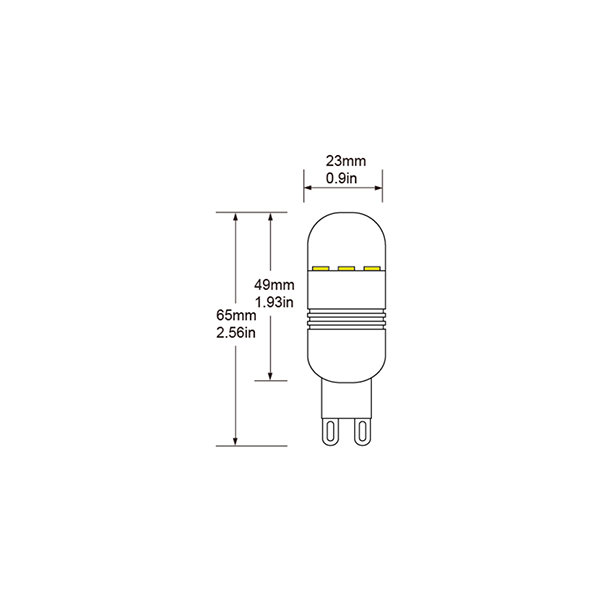 G9 led bulb 2.3W 5050 smd 8leds PC