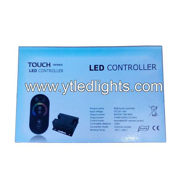 RGB-LED-strip-dimmer-12-24V-18A-touch-screen-for-RGB-led-strip